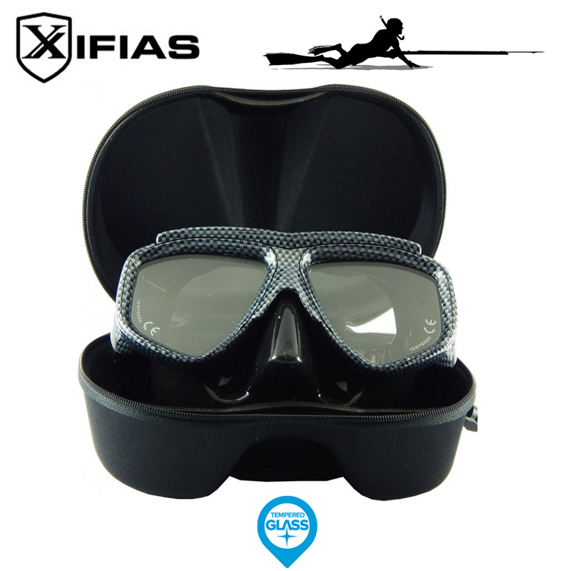 Xifias Sub® Σετ Κατάδυσης με Μάσκα Σιλικόνης με Carbon Φινίρισμα & Θήκη Μεταφοράς Eva